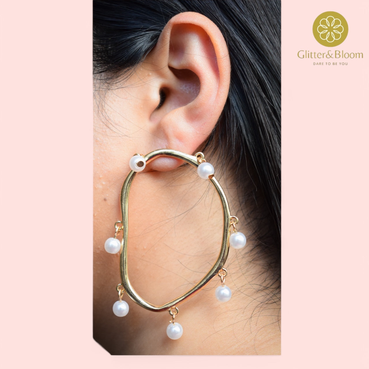 Pearl Drizzle Hoops