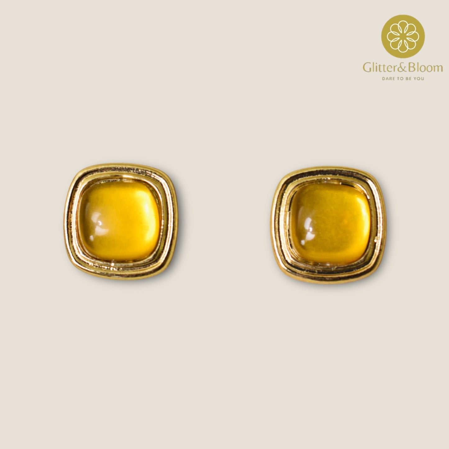 Amber Glow Studs