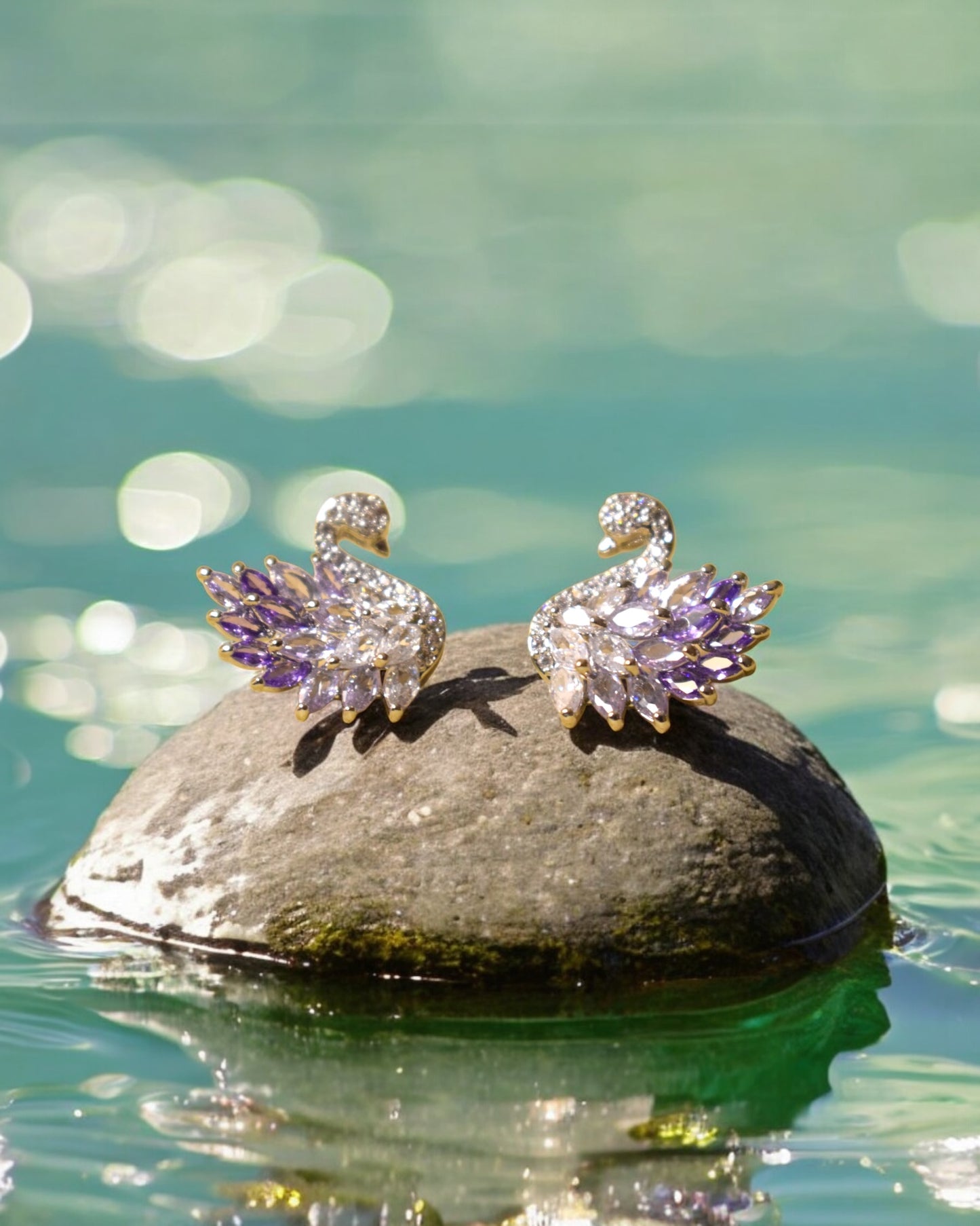 Blush Swan Earrings