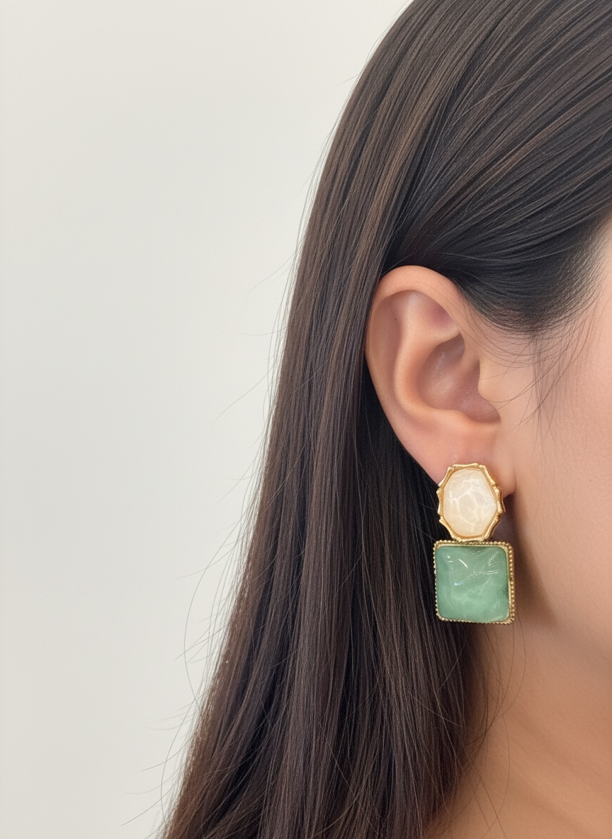 Aqua Pearl Earrings