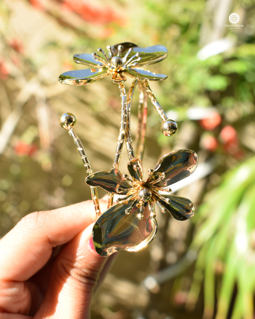 Golden Bloom Cuff