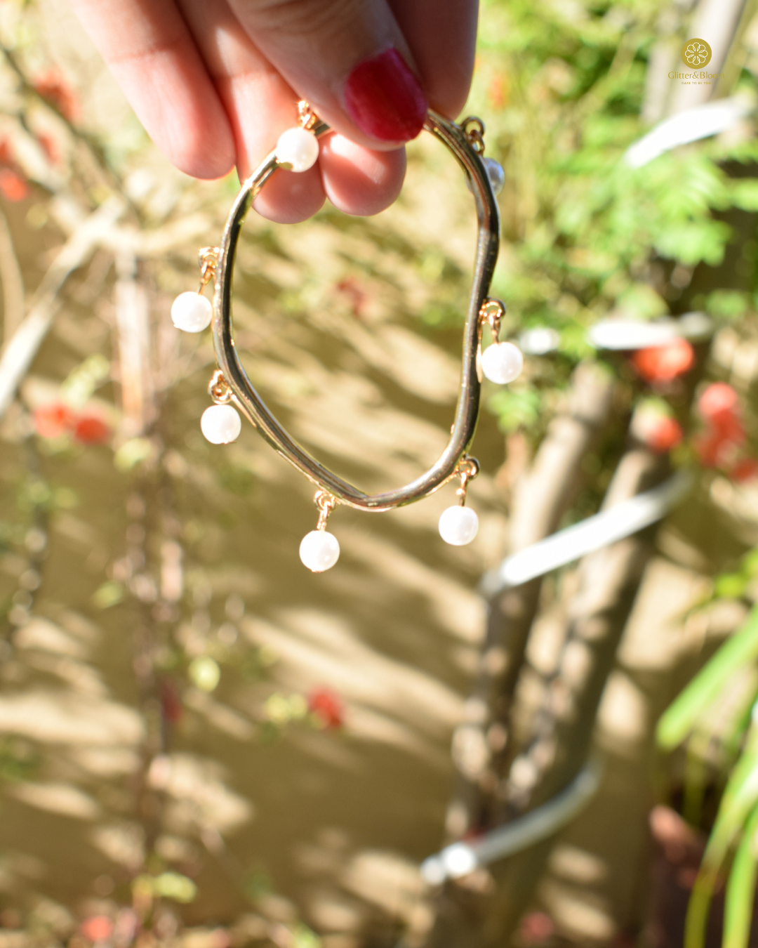 Pearl Drizzle Hoops