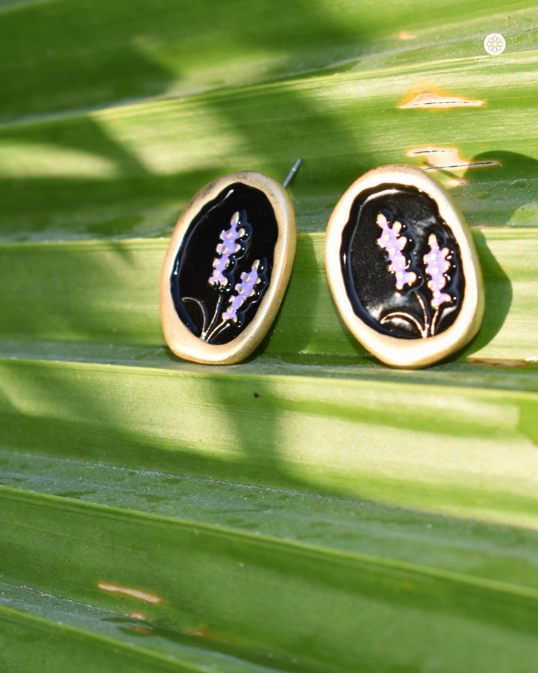 Midnight Lavender Studs