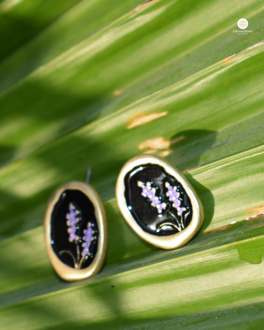 Midnight Lavender Studs