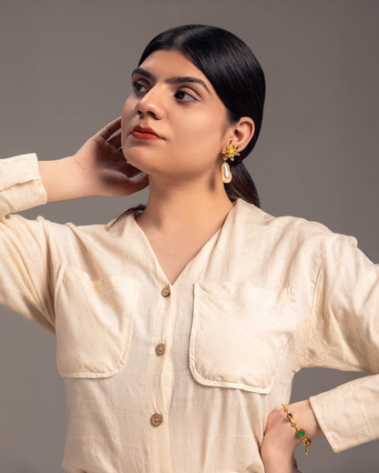 Orchid Pearl Earrings