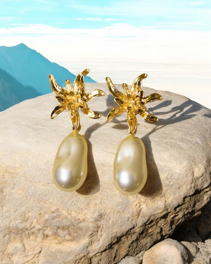 Orchid Pearl Earrings