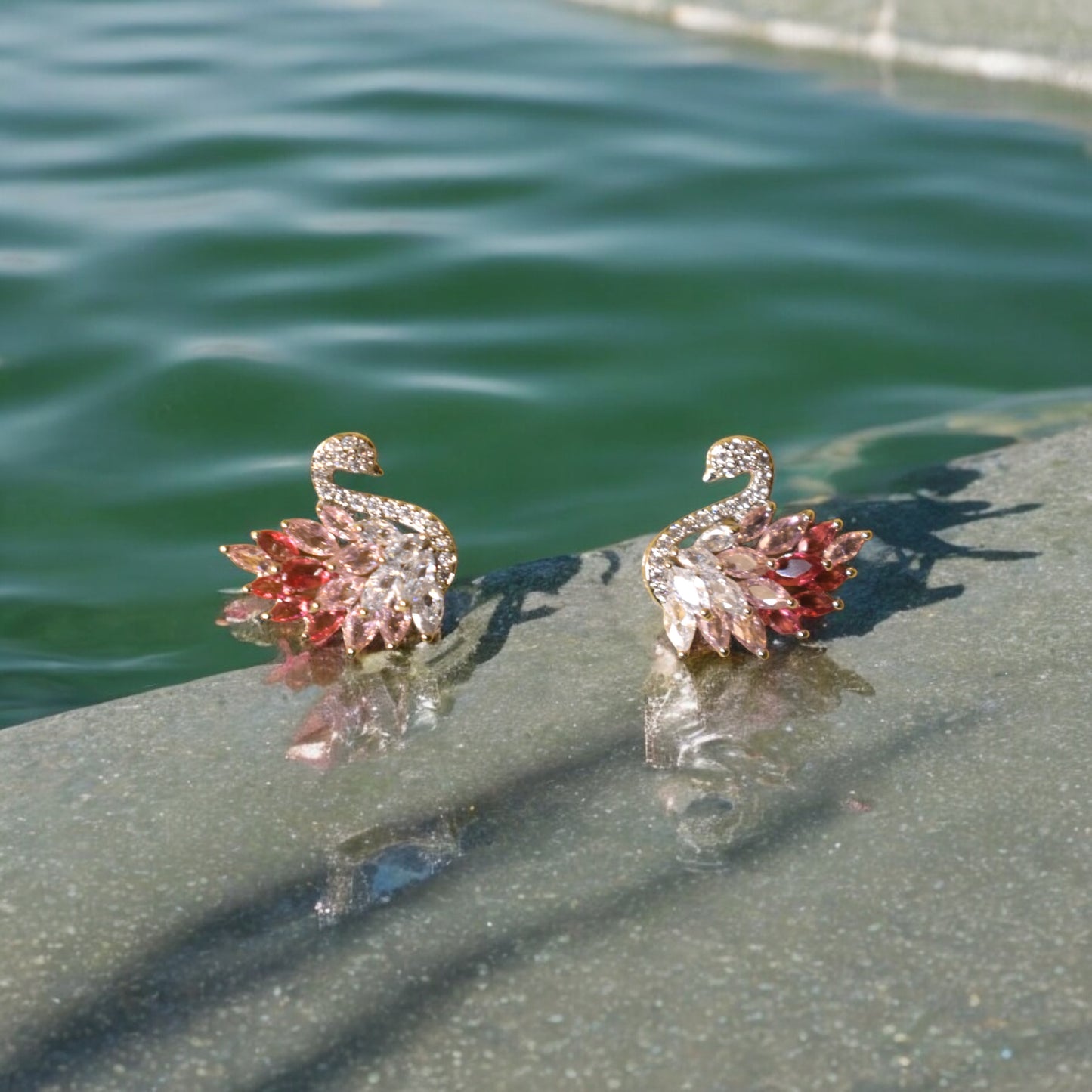 Blush Swan Earrings