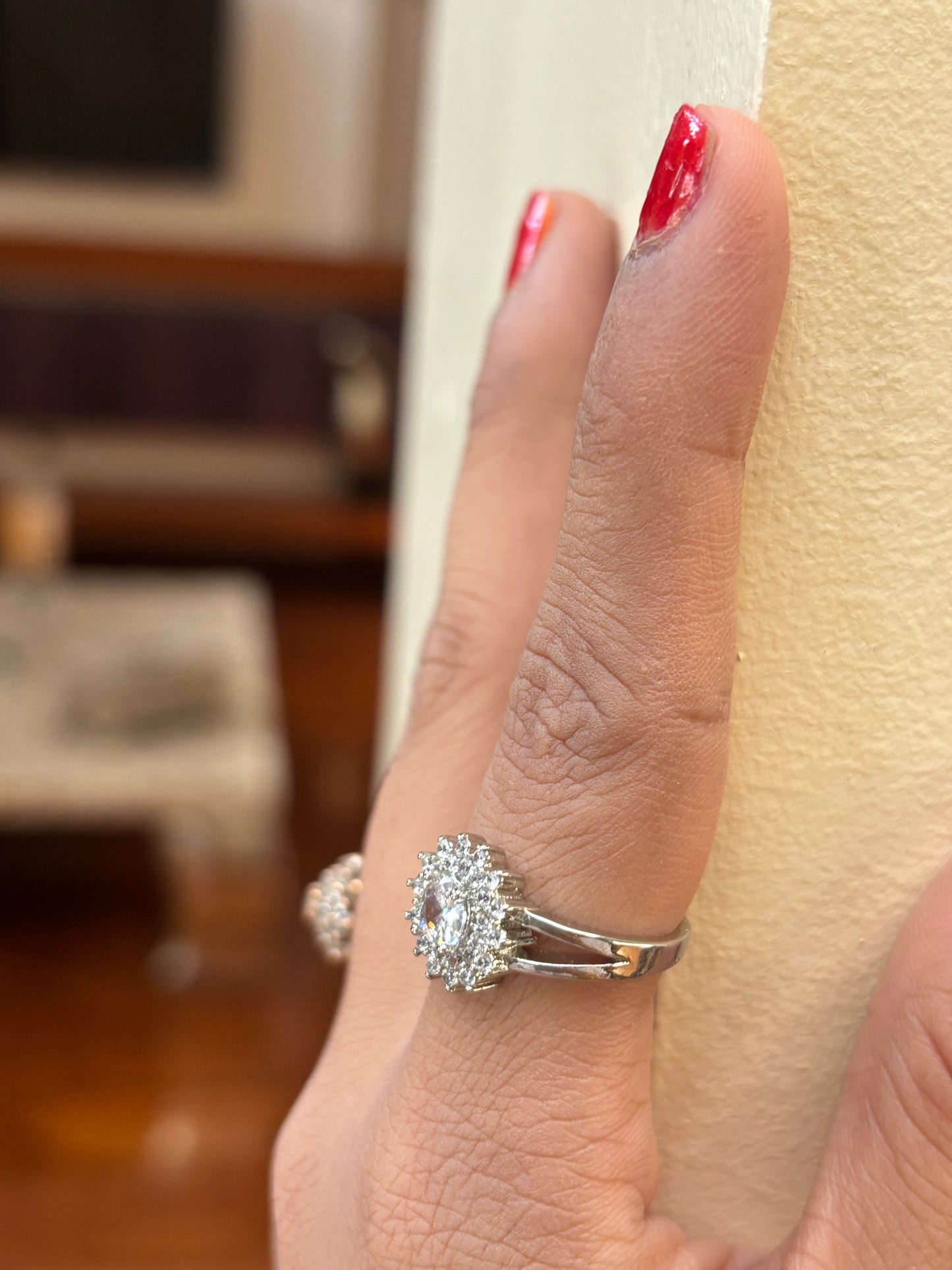 Frostfire Crown Ring