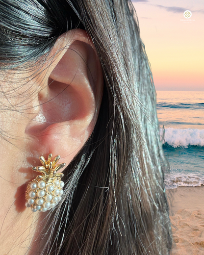 Pineapple Pearl Studs