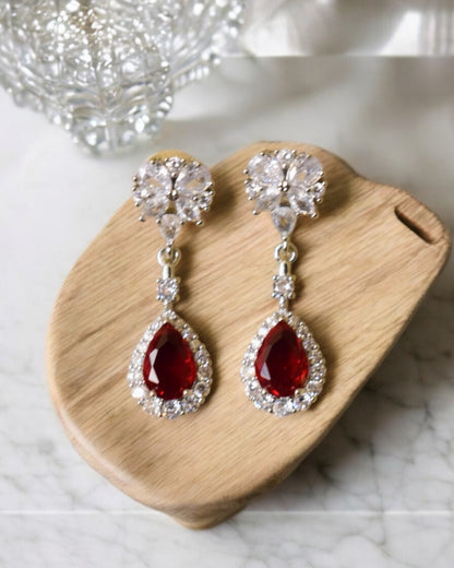 Crimson Radiance Earrings