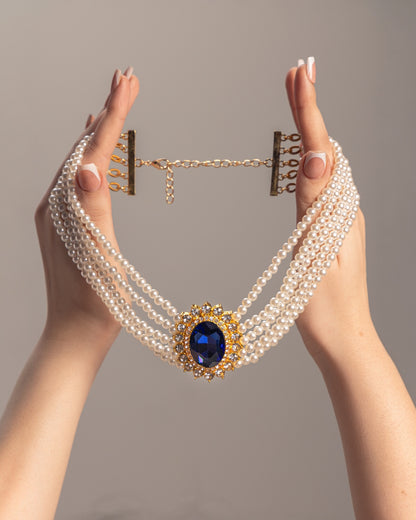 Regal Sapphire Pearl Set