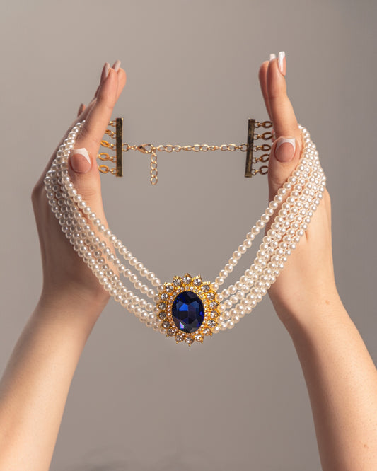 Regal Sapphire Pearl Set