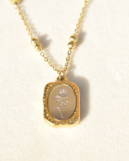 Rose Etch Pendant