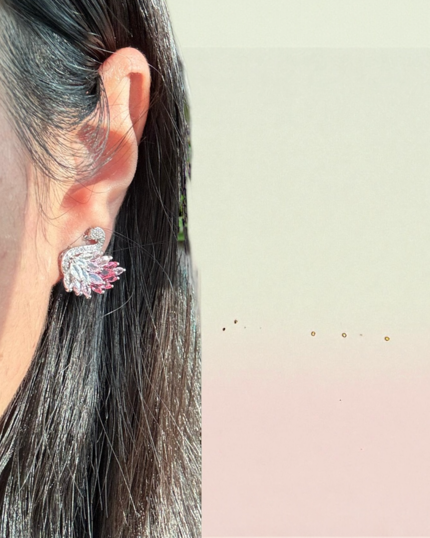Blush Swan Earrings