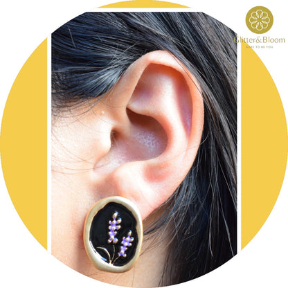 Midnight Lavender Studs