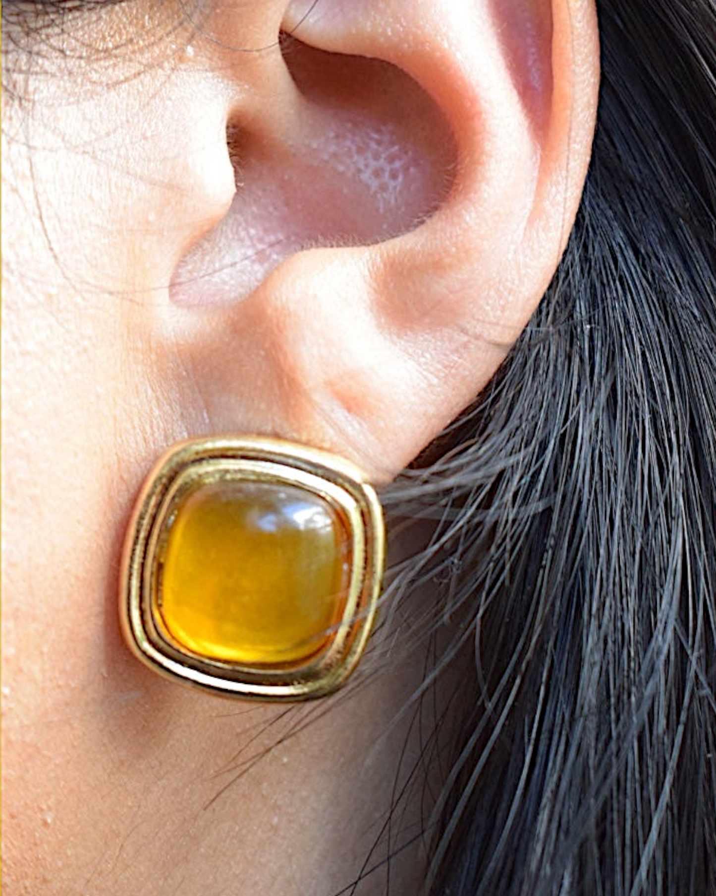 Amber Glow Studs