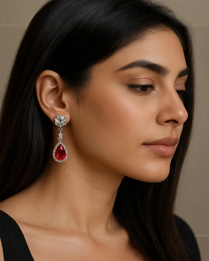 Crimson Radiance Earrings