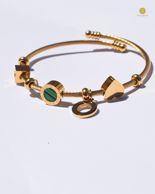 Golden Charm Bangle