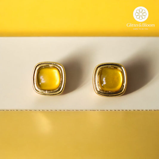 Amber Glow Studs