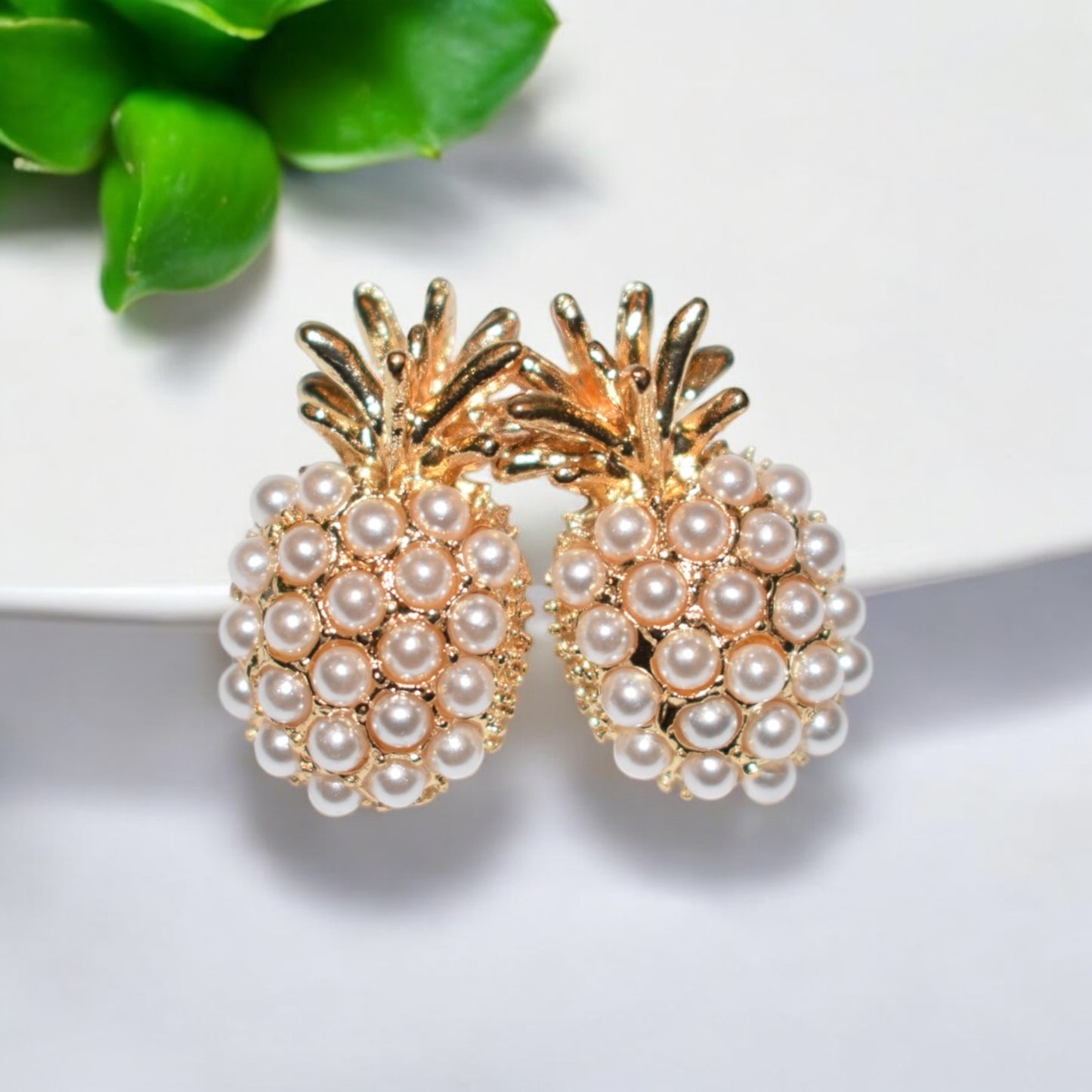 Pineapple Pearl Studs