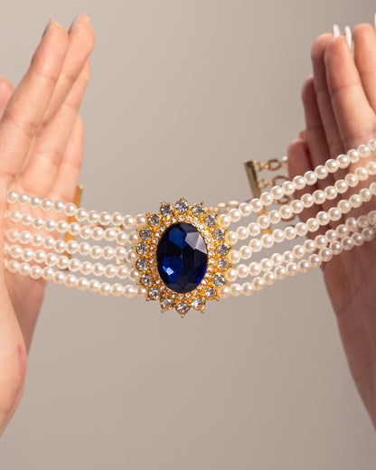 Regal Sapphire Pearl Set