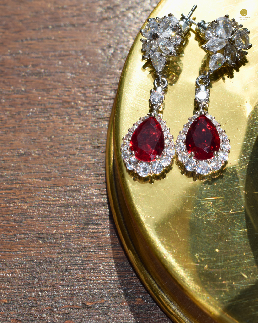 Crimson Radiance Earrings