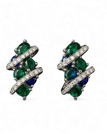 Emerald Eclipse Studs
