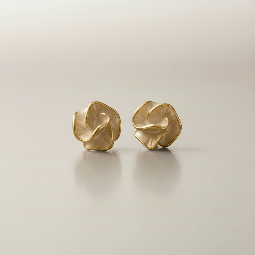 Ivory Rosette Studs