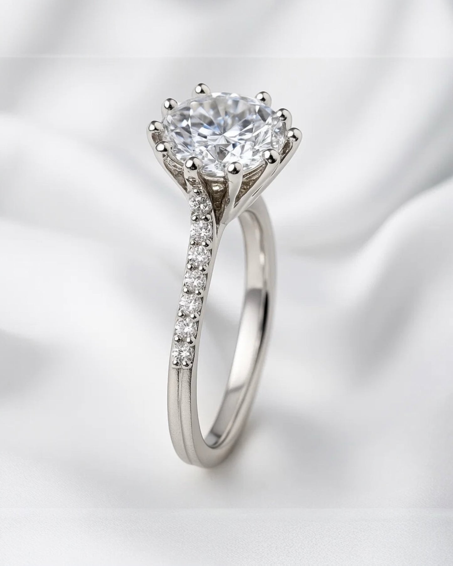 Frostfire Crown Ring