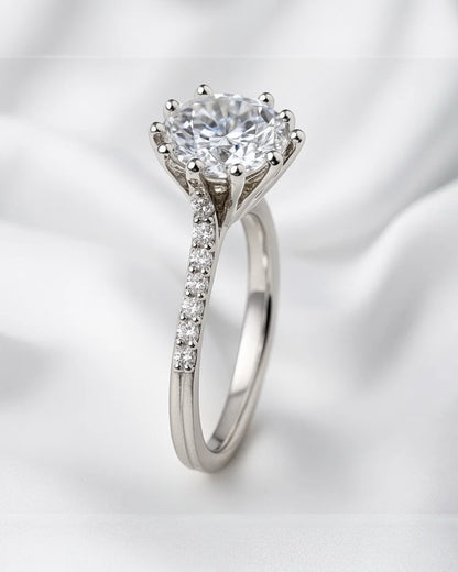 Frostfire Crown Ring