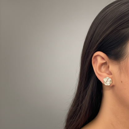 Ivory Rosette Studs