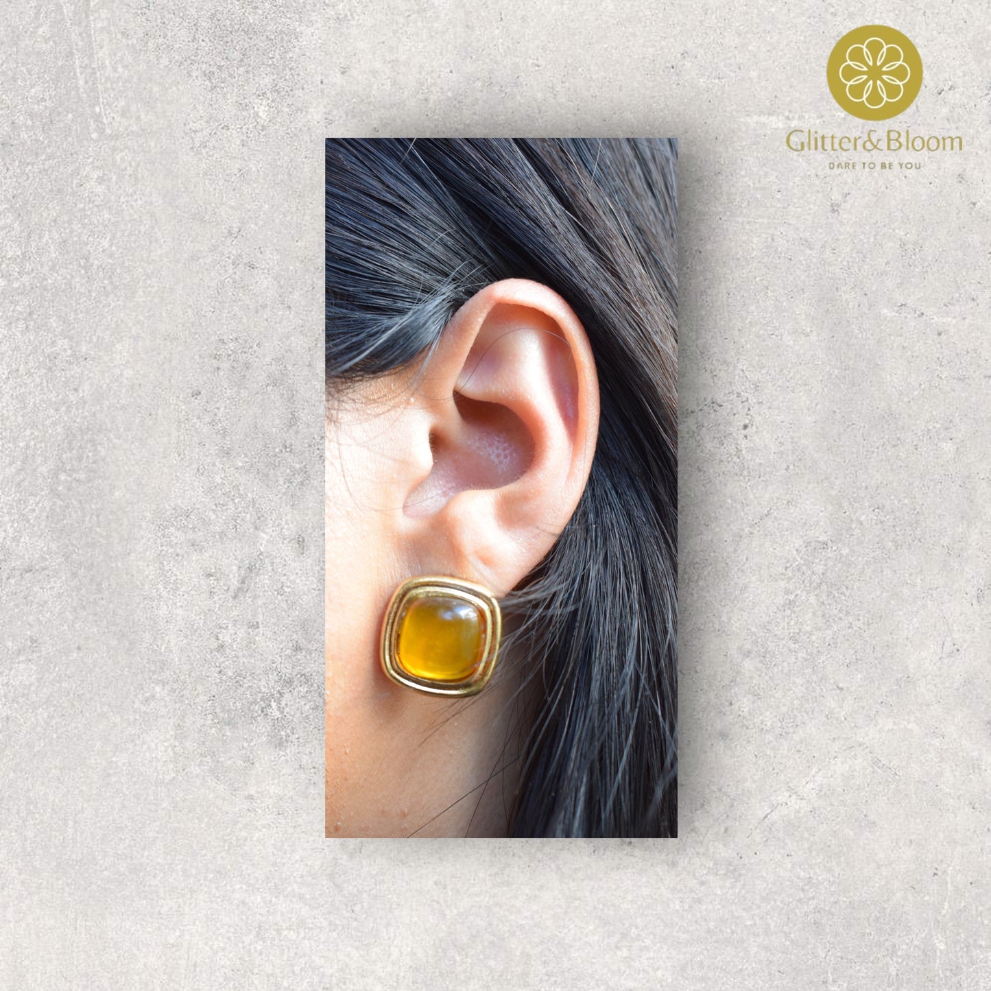 Amber Glow Studs