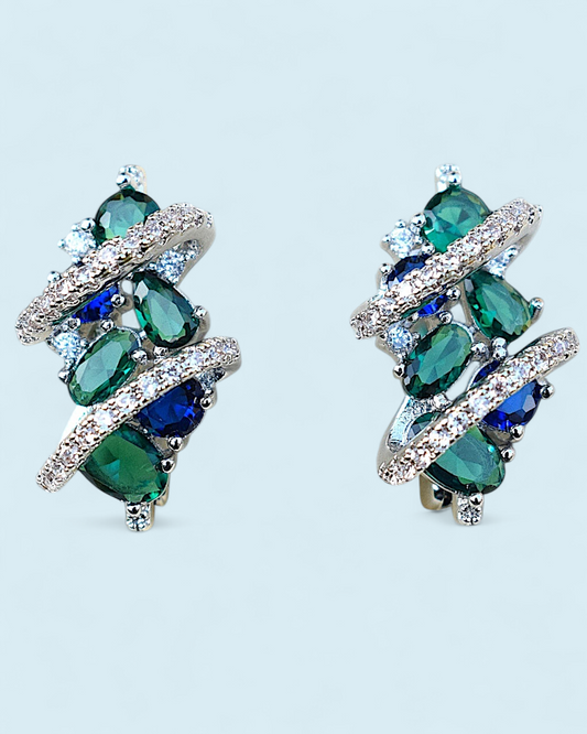 Emerald Eclipse Studs