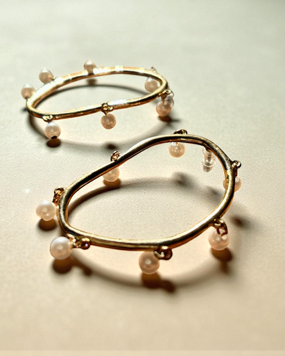Pearl Drizzle Hoops