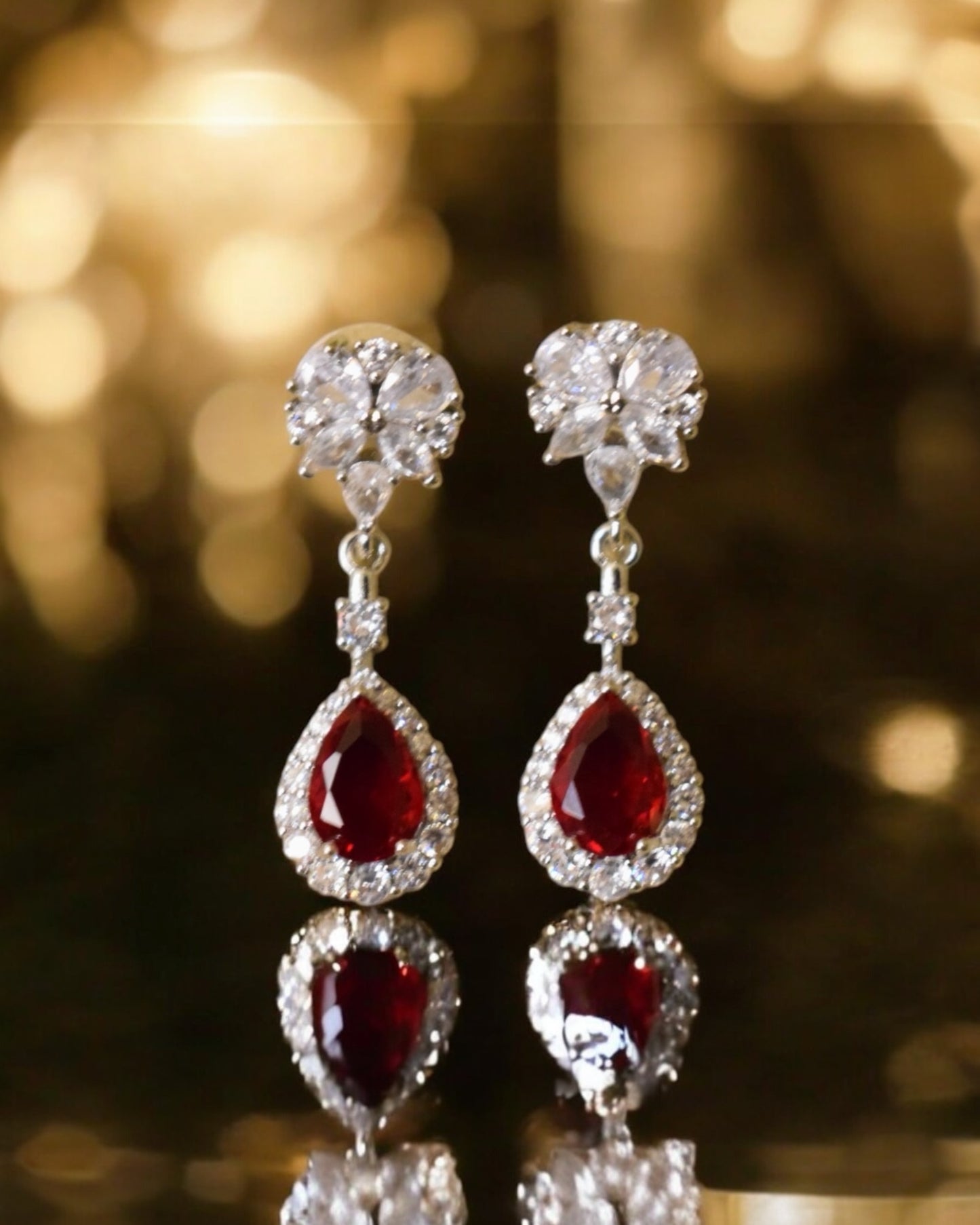 Crimson Radiance Earrings