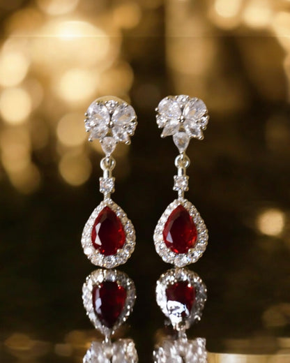 Crimson Radiance Earrings