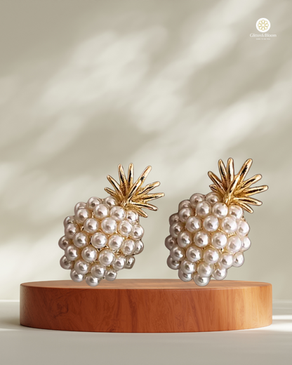 Pineapple Pearl Studs
