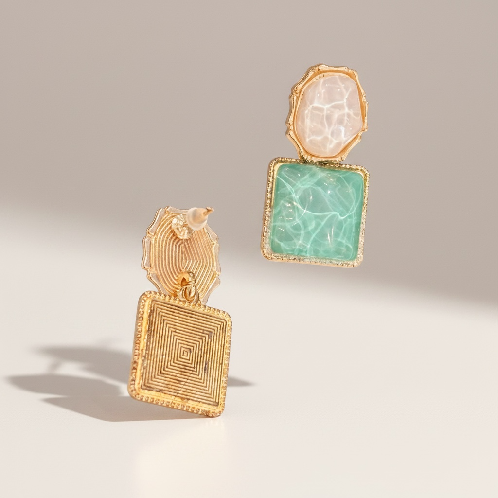 Aqua Pearl Earrings