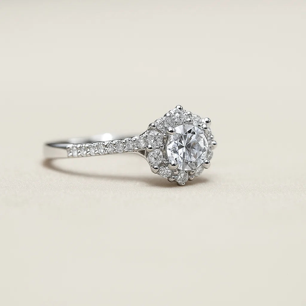 Frostfire Crown Ring